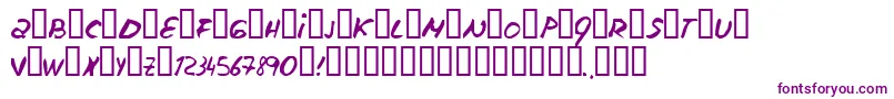 Escudillers-fontti – violetit fontit valkoisella taustalla