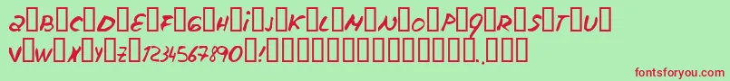 Escudillers-fontti – punaiset fontit vihreällä taustalla