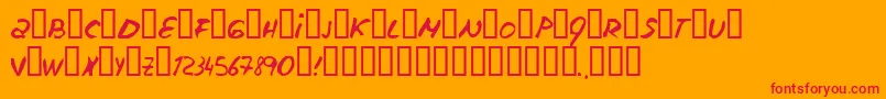 Escudillers Font – Red Fonts on Orange Background
