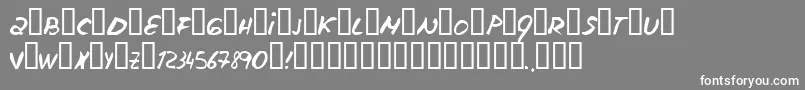 Escudillers-fontti – valkoiset fontit harmaalla taustalla