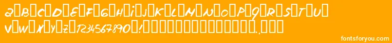 Шрифт Escudillers – белые шрифты на оранжевом фоне