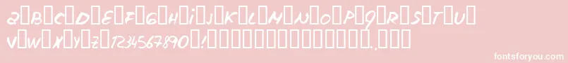 Шрифт Escudillers – белые шрифты на розовом фоне