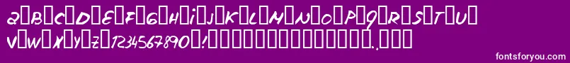 Шрифт Escudillers – белые шрифты на фиолетовом фоне