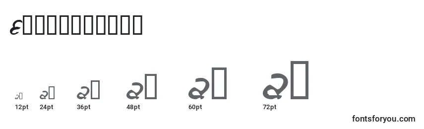 Escudillers Font Sizes