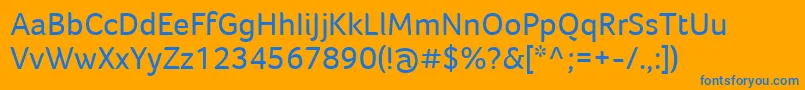 Foco Font – Blue Fonts on Orange Background