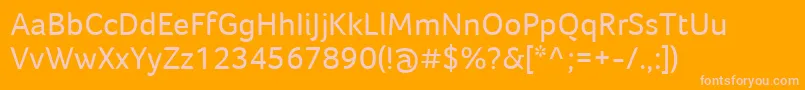 Foco Font – Pink Fonts on Orange Background