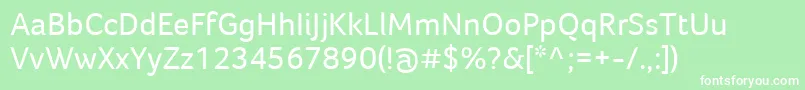 Foco Font – White Fonts on Green Background