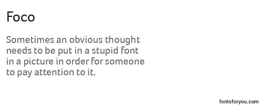 Review of the Foco Font