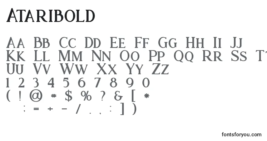 Fuente Ataribold (39218) - alfabeto, números, caracteres especiales
