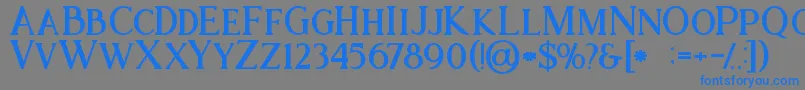 フォントAtaribold – 灰色の背景に青い文字