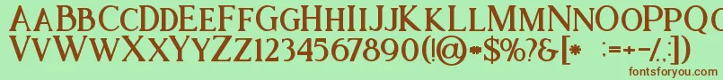 Ataribold Font – Brown Fonts on Green Background