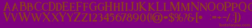 Ataribold Font – Brown Fonts on Purple Background