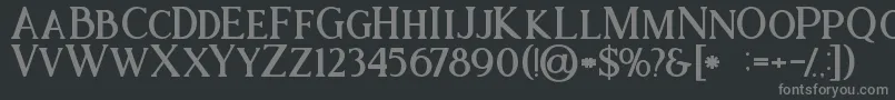 Ataribold-fontti – harmaat kirjasimet mustalla taustalla