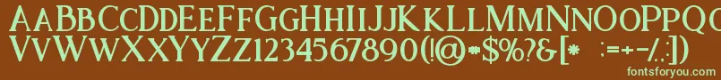 Ataribold Font – Green Fonts on Brown Background