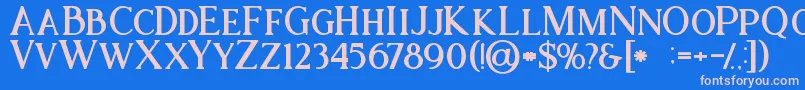 Шрифт Ataribold – розовые шрифты на синем фоне