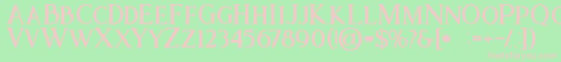 Fonte Ataribold – fontes rosa em um fundo verde