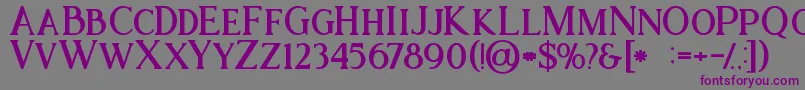 Ataribold Font – Purple Fonts on Gray Background