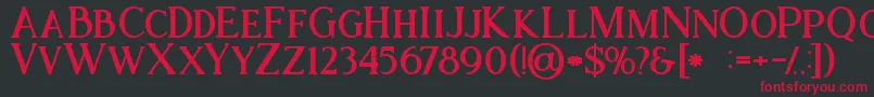 Ataribold Font – Red Fonts on Black Background