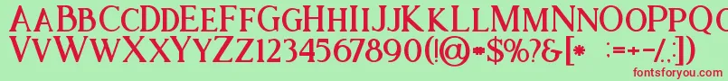 Ataribold Font – Red Fonts on Green Background