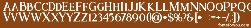 Ataribold Font – White Fonts on Brown Background