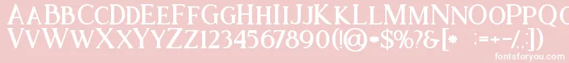 Ataribold Font – White Fonts on Pink Background