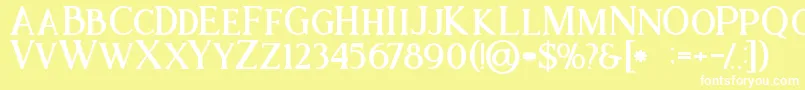 Ataribold Font – White Fonts on Yellow Background