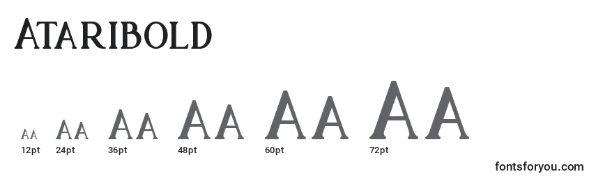 Größen der Schriftart Ataribold (39218)
