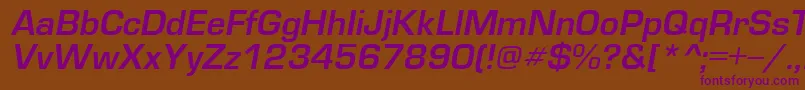 EuroDi Font – Purple Fonts on Brown Background