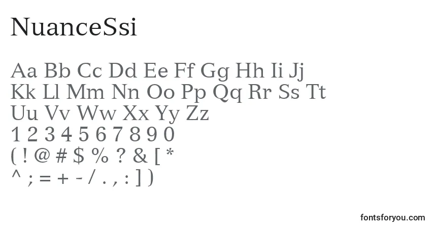 Fuente NuanceSsi - alfabeto, números, caracteres especiales