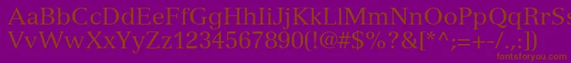 NuanceSsi Font – Brown Fonts on Purple Background