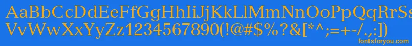 NuanceSsi Font – Orange Fonts on Blue Background