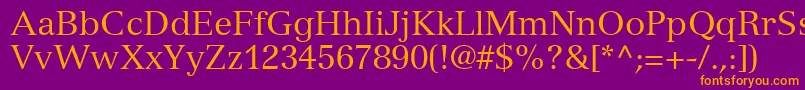 NuanceSsi Font – Orange Fonts on Purple Background