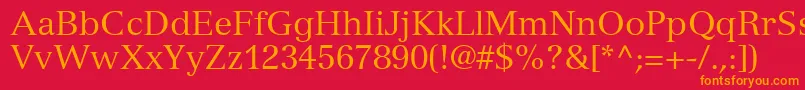 NuanceSsi Font – Orange Fonts on Red Background
