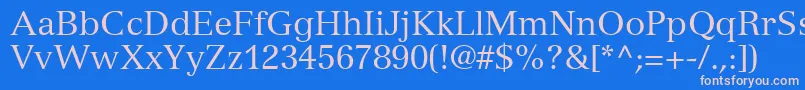 NuanceSsi Font – Pink Fonts on Blue Background