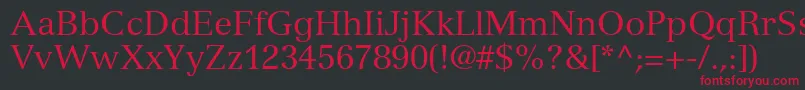 NuanceSsi Font – Red Fonts on Black Background