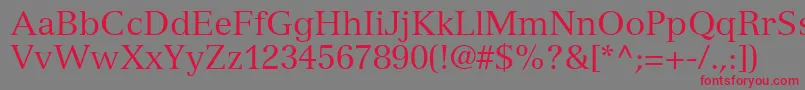 NuanceSsi Font – Red Fonts on Gray Background