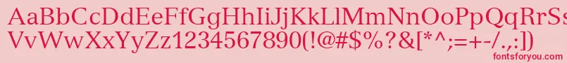 NuanceSsi Font – Red Fonts on Pink Background