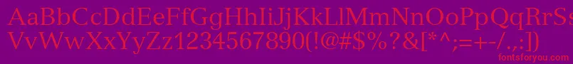 フォントNuanceSsi – 紫の背景に赤い文字