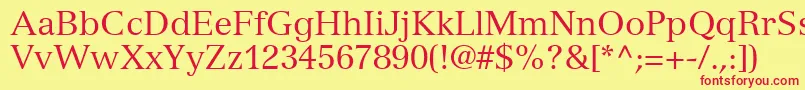 NuanceSsi Font – Red Fonts on Yellow Background