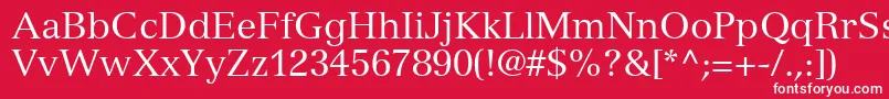フォントNuanceSsi – 赤い背景に白い文字