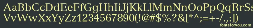 NuanceSsi Font – Yellow Fonts on Black Background