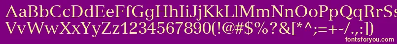 NuanceSsi Font – Yellow Fonts on Purple Background