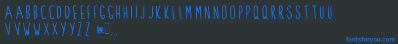 ClarksSummit Font – Blue Fonts on Black Background
