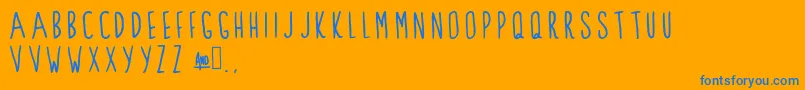 ClarksSummit Font – Blue Fonts on Orange Background