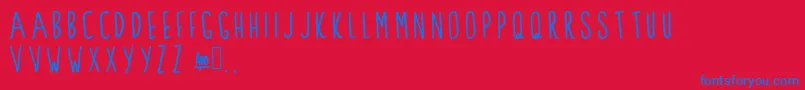 ClarksSummit Font – Blue Fonts on Red Background