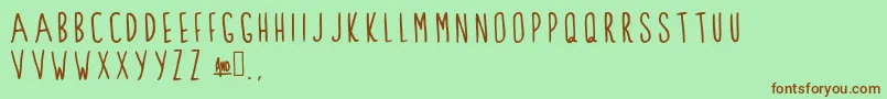 ClarksSummit Font – Brown Fonts on Green Background