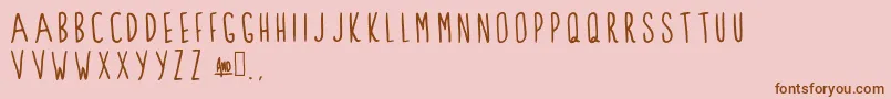 More about ClarksSummit Font ClarksSummit Font – Brown Fonts on Pink Background