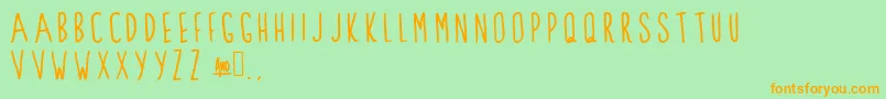 ClarksSummit Font – Orange Fonts on Green Background