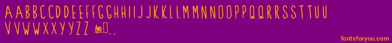 ClarksSummit-fontti – oranssit fontit violetilla taustalla