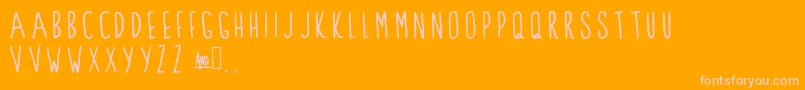 ClarksSummit Font – Pink Fonts on Orange Background